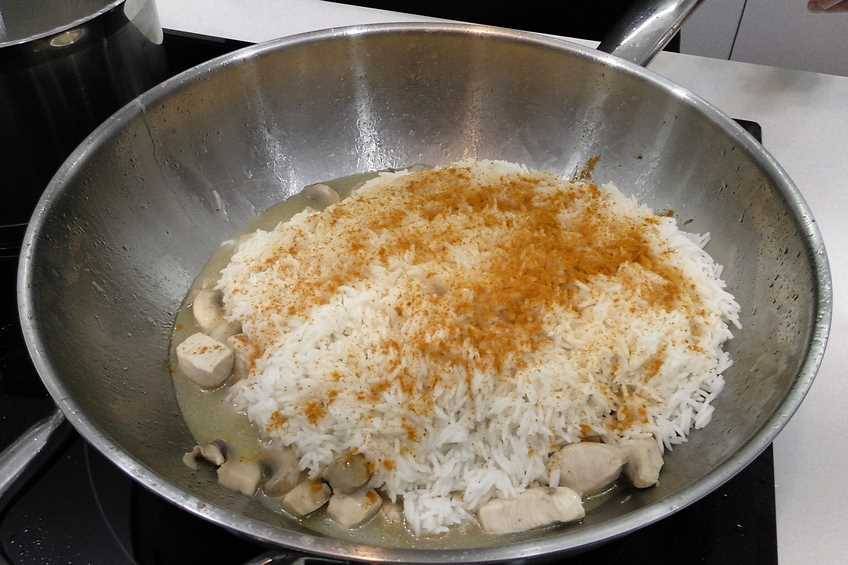 arroz con pollo para dieta paso 4