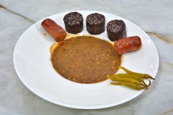 lentejas con morcilla