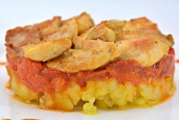 pastel de pollo muy picante