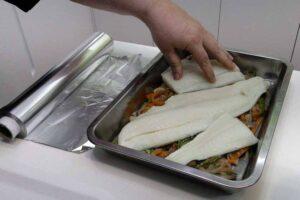 papillote de bacalao con verdura paso 2