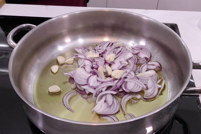 pollo a la jardinera, paso 1