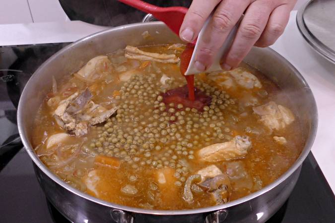 pollo a la jardinera, paso 6