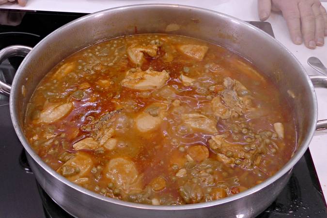 pollo a la jardinera, paso 7