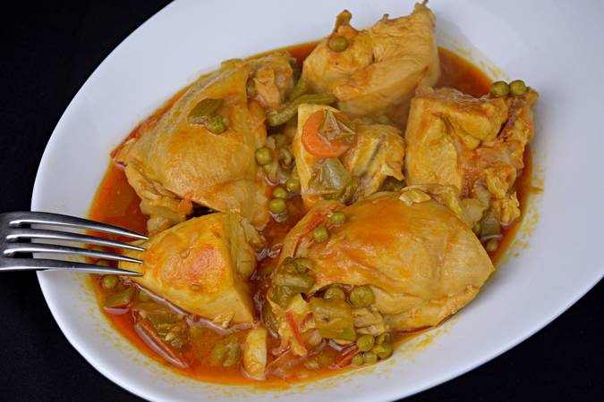 pollo a la jardinera, paso 8