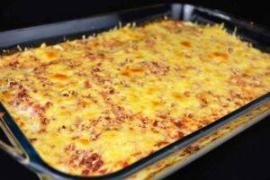 Espárragos con bechamel y gratinados con queso paso final