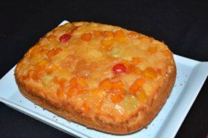 bizcocho con frutas caramelizadas paso 7