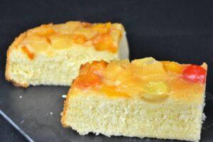 bizcocho con frutas caramelizadas paso 8