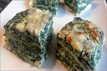 pastel de espinacas con pan de molde