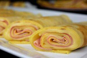 crepes de jamón y queso