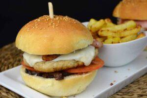 hamburguesa de pollo y champiñones paso 5