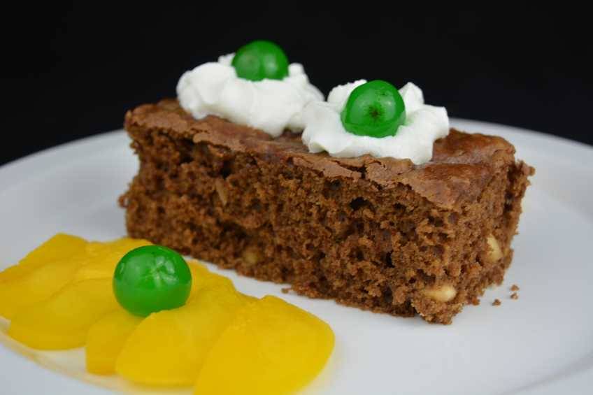 brownie de chocolate con almendras