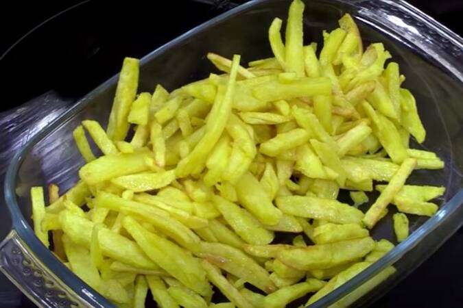 patatas fritas Foster paso 1