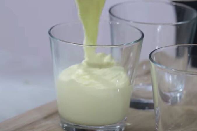 Crema de mango con leche condensada paso 4