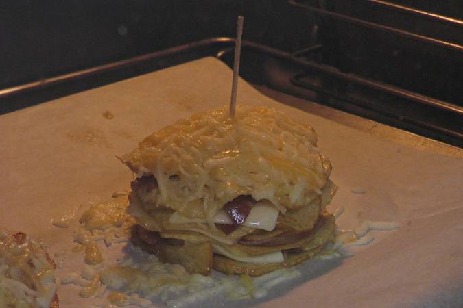 pastel de patatas con jamón ibérico paso 4