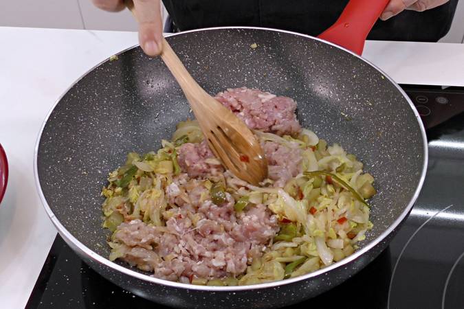 rollitos de primavera con pollo paso 3