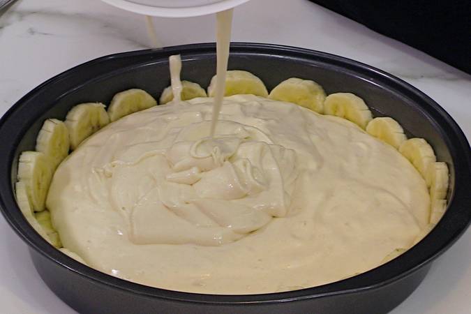 bizcocho de plátano caramelizado paso 6