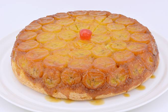 bizcocho de plátano caramelizado paso 9