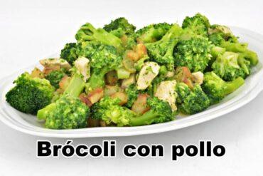 brócoli con pollo y patatas
