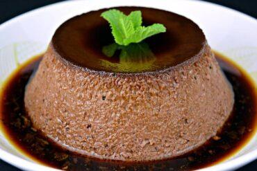 flan de chocolate sin horno
