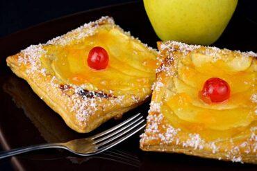 pastel de hojaldre con manzana