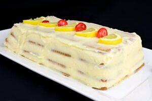 tarta de limon y galletas