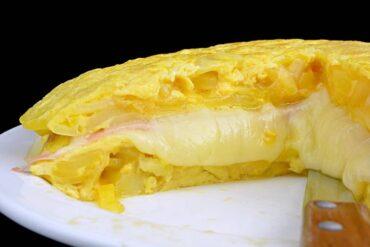 tortilla rellena de jamon y queso