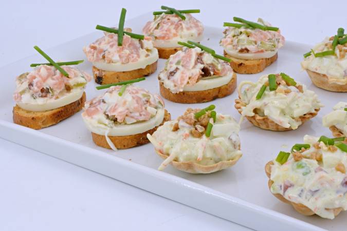 canapés de salmón ahumado paso 9