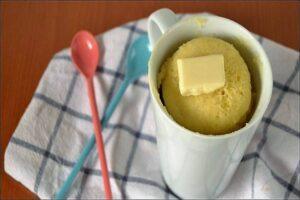 mugcake de chocolate blanco