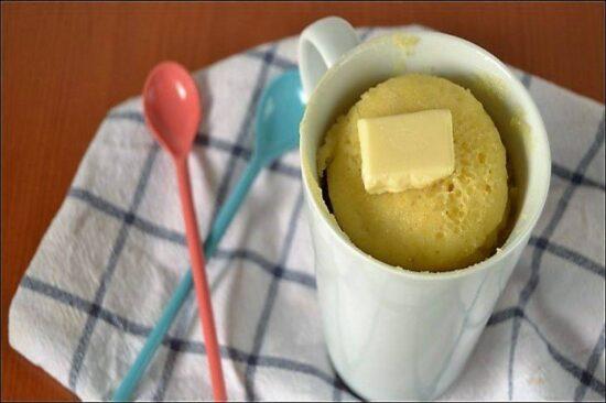 mugcake de chocolate blanco