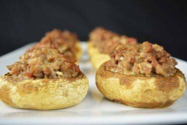 champiñones rellenos de carne