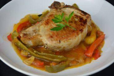 chuletas de cerdo con salsa agridulce