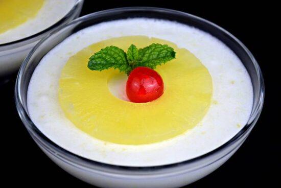mousse de piña