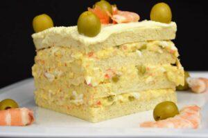 pastel de ensaladilla rusa