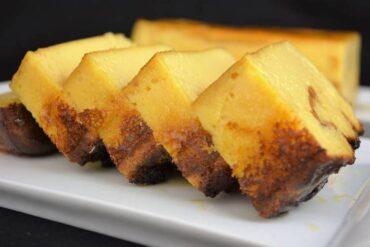 pudin de bizcocho y leche condensada