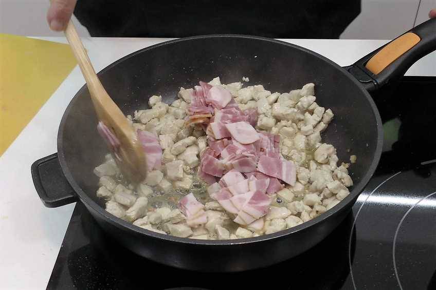 berenjenas rellenas de pavo y beicon, paso 3