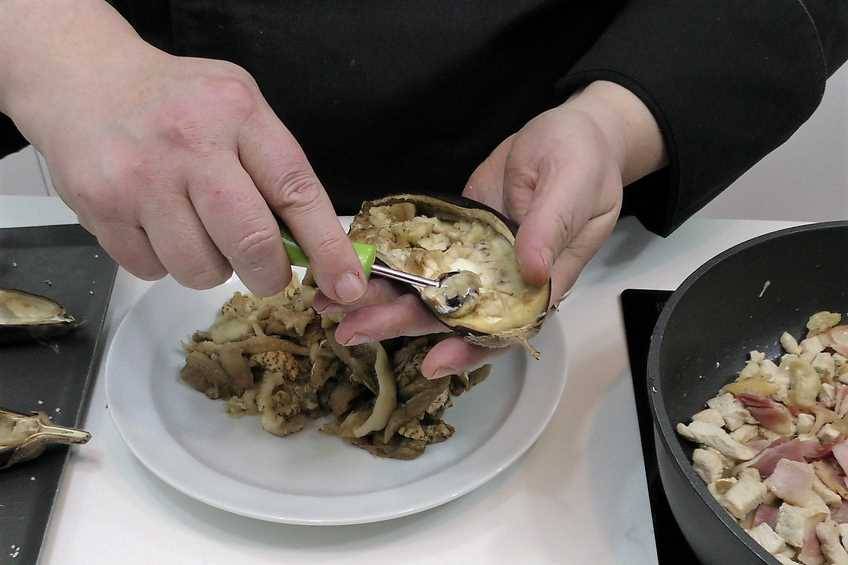 berenjenas rellenas de pavo y beicon, paso 4
