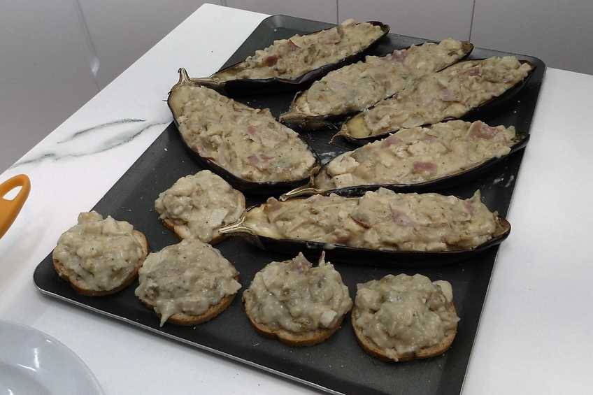 berenjenas rellenas de pavo y beicon, paso 6