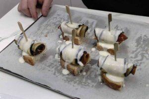 Rollitos de berenjena rellenos con jamón y queso paso 5