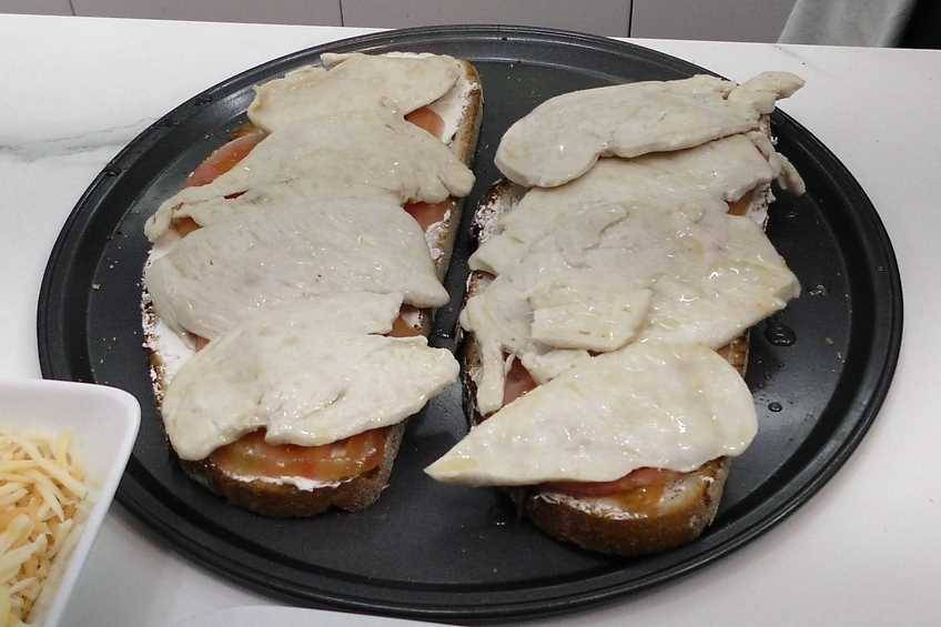 sandwich de pechugas con beicon paso 3