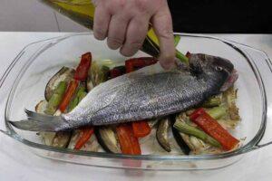 Dorada al horno con verduras paso 2
