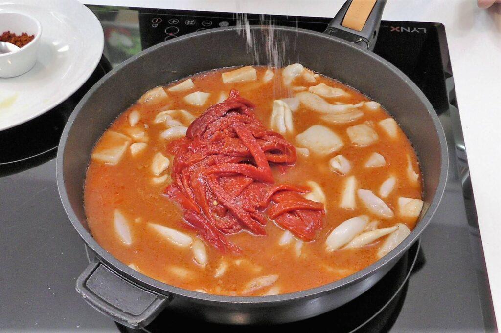 sepia con langostinos paso 2