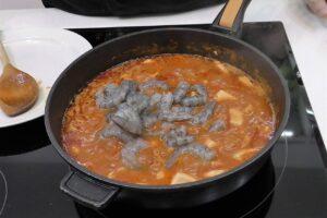 sepia con langostinos paso 3