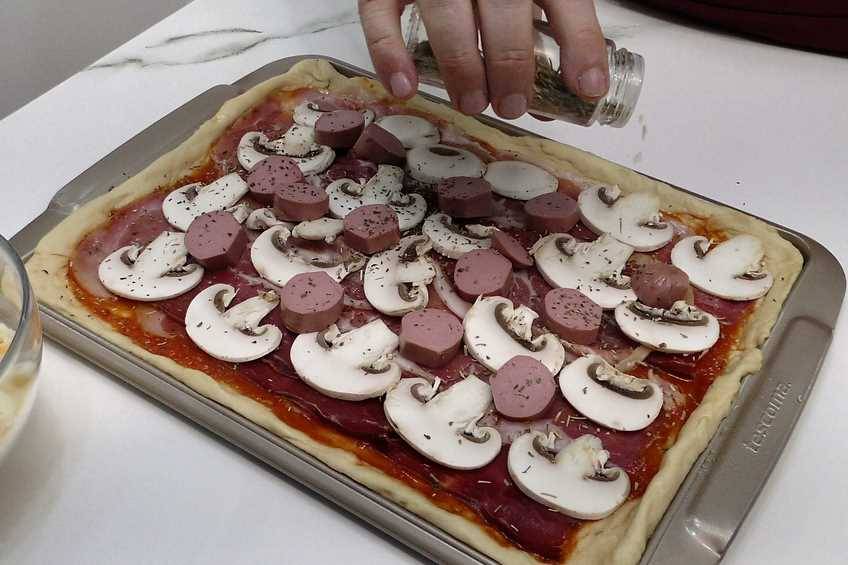 pizza de jamón paso 4
