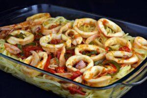 tallarines con calamares paso final