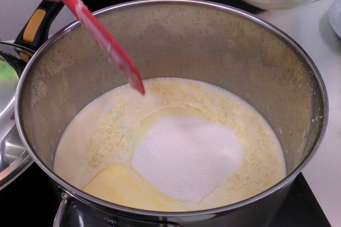 mousse de arroz con leche paso 1