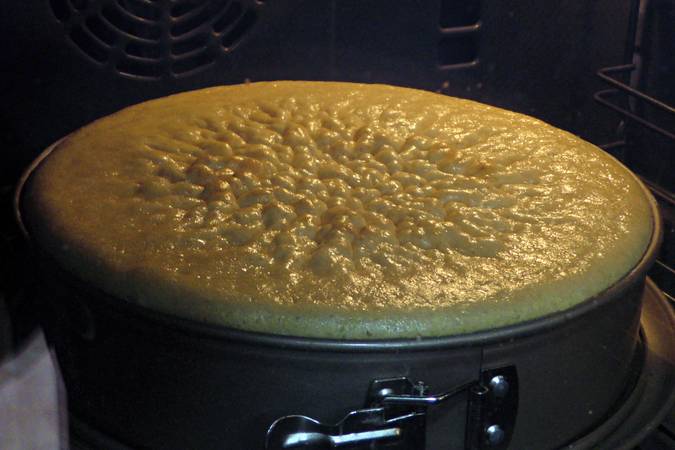 bizcocho de manzana con leche condensada paso 6