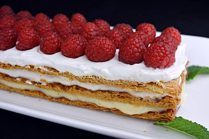 tarta de hojaldre y frambuesa paso 9