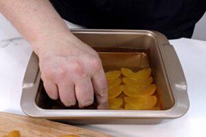 pudin de melocotón paso 3