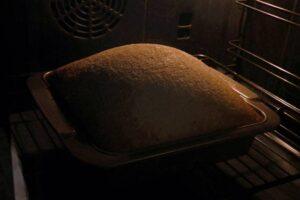 pudin de melocotón paso 5