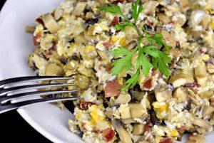 revuelto de champiñones paso 5